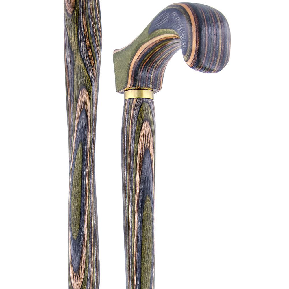 USA-Made Twisted Camo Cane: Stylish Colorwood Laminate Wooden Colortone Walking Canes - Tophatter Daily Deals