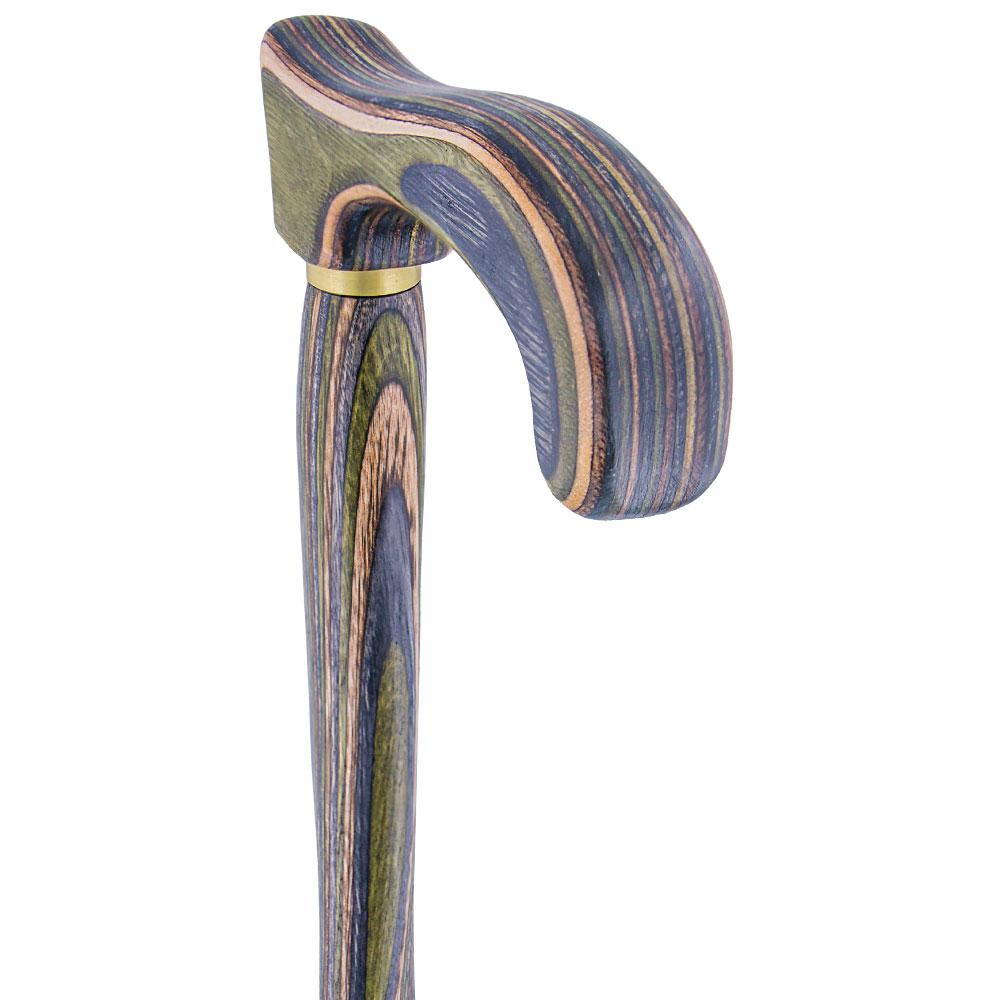 USA-Made Twisted Camo Cane: Stylish Colorwood Laminate Wooden Colortone Walking Canes - Tophatter Daily Deals