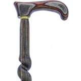 USA-Made Twisted Spiral Cane: Camo Durable Colorwood Laminate Wooden Colortone Walking Canes - Tophatter Daily Deals