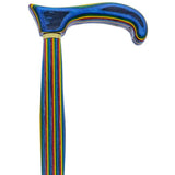 USA-Made Twisted Candy Swirl Cane: Vibrant Colorwood Laminate Wooden Colortone Walking Canes - Tophatter Daily Deals