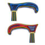 USA-Made Twisted Candy Swirl Cane: Vibrant Colorwood Laminate Wooden Colortone Walking Canes - Tophatter Daily Deals