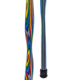 USA-Made Twisted Candy Swirl Cane: Vibrant Colorwood Laminate Wooden Colortone Walking Canes - Tophatter Daily Deals