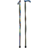 USA-Made Twisted Candy Swirl Cane: Vibrant Colorwood Laminate Wooden Colortone Walking Canes - Tophatter Daily Deals