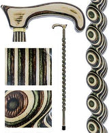 USA-Made Twisted Spiral Cane: Field & Stream Durable Laminate Wooden Colortone Walking Canes - Tophatter Daily Deals