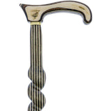 USA-Made Twisted Spiral Cane: Field & Stream Durable Laminate Wooden Colortone Walking Canes - Tophatter Daily Deals