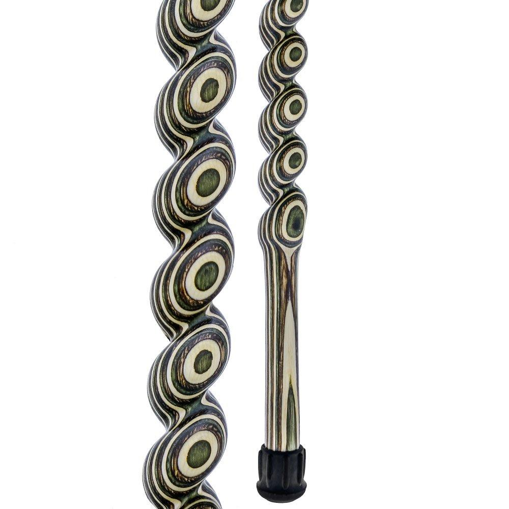 USA-Made Twisted Spiral Cane: Field & Stream Durable Laminate Wooden Colortone Walking Canes - Tophatter Daily Deals