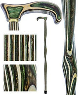 USA-Made Twisted Field & Stream Cane: Colorwood Laminate Wooden Colortone Walking Canes - Tophatter Daily Deals