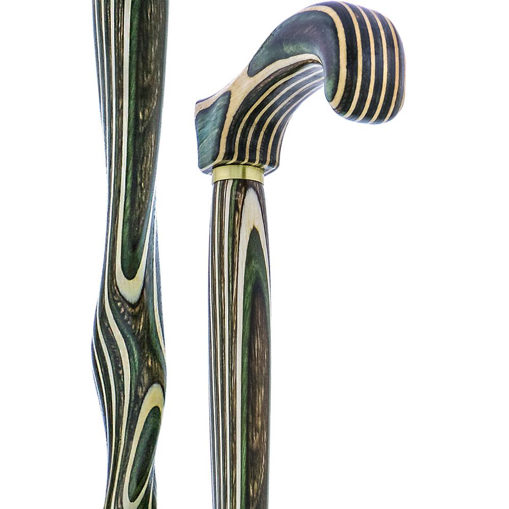 USA-Made Twisted Field & Stream Cane: Colorwood Laminate Wooden Colortone Walking Canes - Tophatter Daily Deals