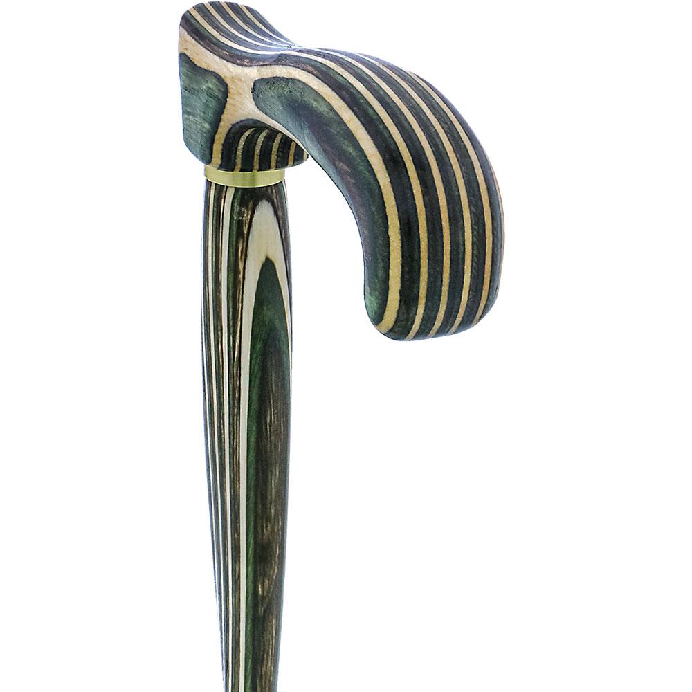USA-Made Twisted Field & Stream Cane: Colorwood Laminate Wooden Colortone Walking Canes - Tophatter Daily Deals