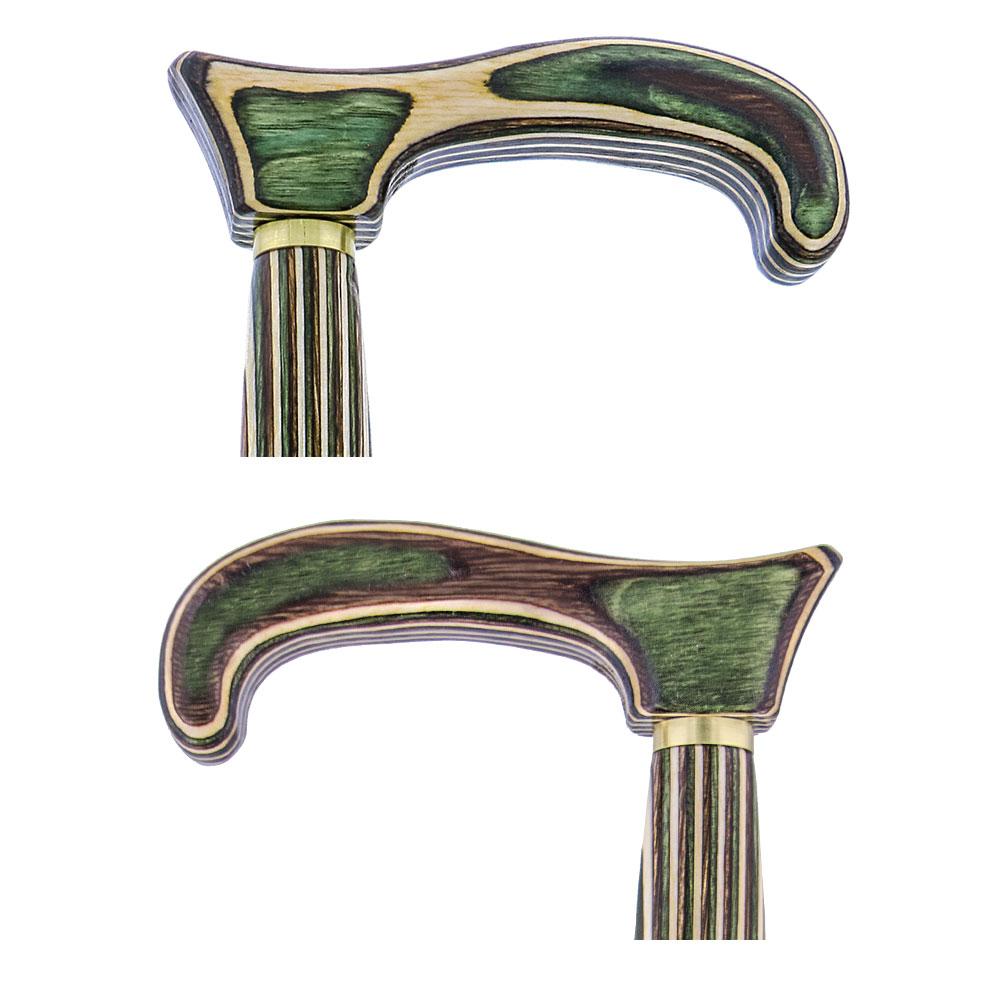 USA-Made Twisted Field & Stream Cane: Colorwood Laminate Wooden Colortone Walking Canes - Tophatter Daily Deals