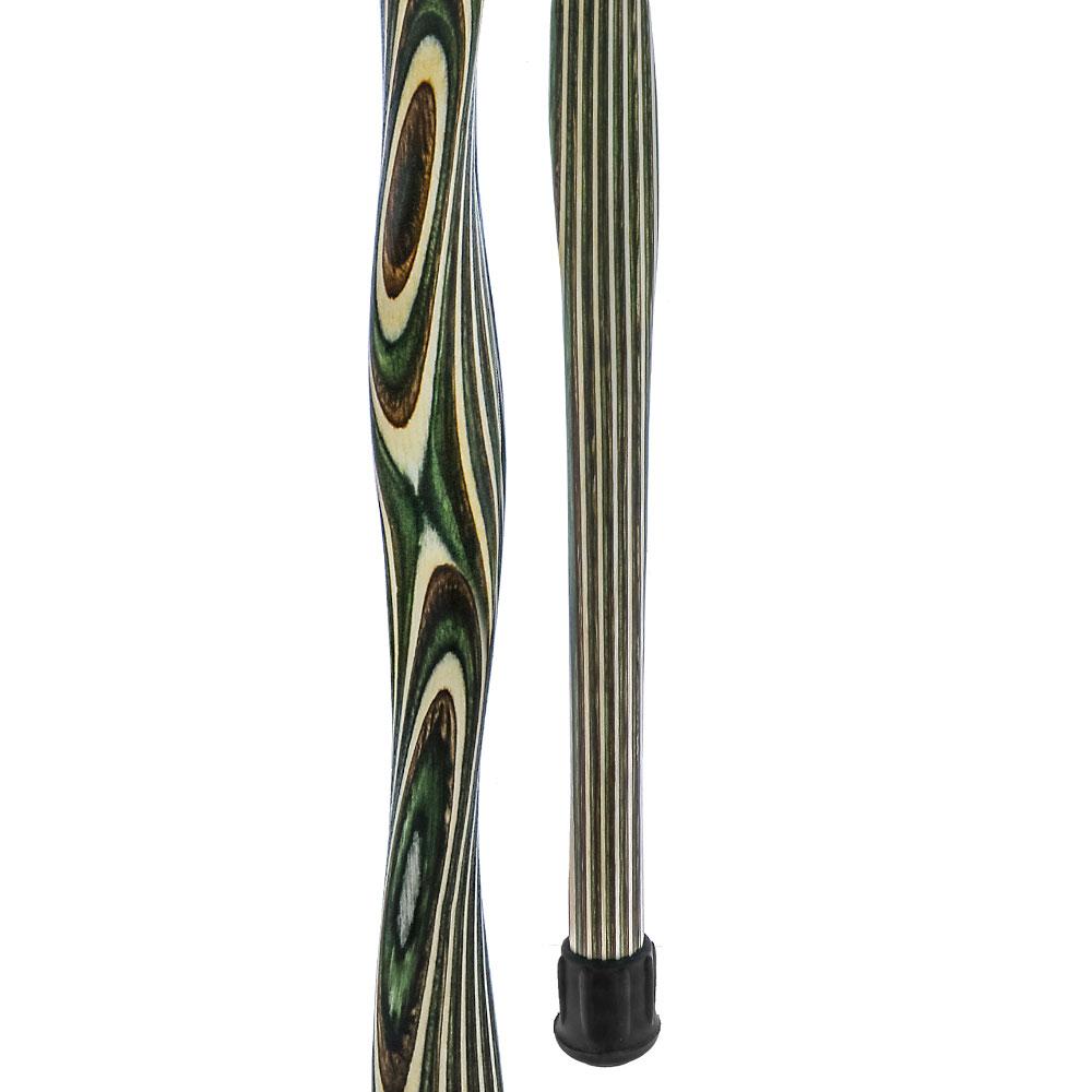USA-Made Twisted Field & Stream Cane: Colorwood Laminate Wooden Colortone Walking Canes - Tophatter Daily Deals