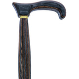 USA-Made Twisted Gunstock Cane: Black & Brown: Stylish Laminate Wooden Colortone Walking Canes - Tophatter Daily Deals