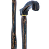 USA-Made Twisted Gunstock Cane: Black & Brown: Stylish Laminate Wooden Colortone Walking Canes - Tophatter Daily Deals