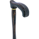 USA-Made Twisted Gunstock Cane: Black & Brown: Stylish Laminate Wooden Colortone Walking Canes - Tophatter Daily Deals