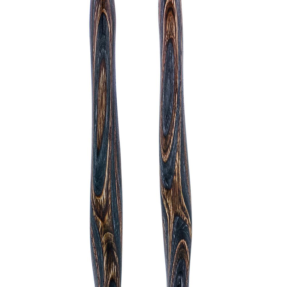 USA-Made Twisted Gunstock Cane: Black & Brown: Stylish Laminate Wooden Colortone Walking Canes - Tophatter Daily Deals