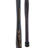 USA-Made Twisted Gunstock Cane: Black & Brown: Stylish Laminate Wooden Colortone Walking Canes - Tophatter Daily Deals
