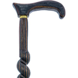 USA-Made Twisted Spiral Cane: Gunstock Brown Durable Laminate Wooden Colortone Walking Canes - Tophatter Daily Deals