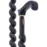 USA-Made Twisted Spiral Cane: Gunstock Brown Durable Laminate Wooden Colortone Walking Canes - Tophatter Daily Deals