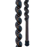 USA-Made Twisted Spiral Cane: Gunstock Brown Durable Laminate Wooden Colortone Walking Canes - Tophatter Daily Deals