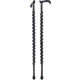 USA-Made Twisted Spiral Cane: Gunstock Brown Durable Laminate Wooden Colortone Walking Canes - Tophatter Daily Deals