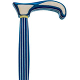 USA-Made Twisted Highlander Blue Cane: Vibrant Colorwood Wooden Colortone Walking Canes - Tophatter Daily Deals