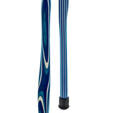USA-Made Twisted Highlander Blue Cane: Vibrant Colorwood Wooden Colortone Walking Canes - Tophatter Daily Deals