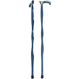 USA-Made Twisted Highlander Blue Cane: Vibrant Colorwood Wooden Colortone Walking Canes - Tophatter Daily Deals