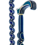 USA-Made Twisted Spiral Cane: Highlander Blue Durable Laminate Wooden Colortone Walking Canes - Tophatter Daily Deals