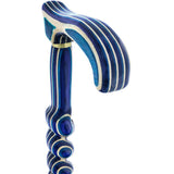 USA-Made Twisted Spiral Cane: Highlander Blue Durable Laminate Wooden Colortone Walking Canes - Tophatter Daily Deals