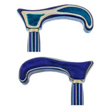 USA-Made Twisted Spiral Cane: Highlander Blue Durable Laminate Wooden Colortone Walking Canes - Tophatter Daily Deals