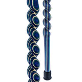 USA-Made Twisted Spiral Cane: Highlander Blue Durable Laminate Wooden Colortone Walking Canes - Tophatter Daily Deals