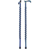 USA-Made Twisted Spiral Cane: Highlander Blue Durable Laminate Wooden Colortone Walking Canes - Tophatter Daily Deals
