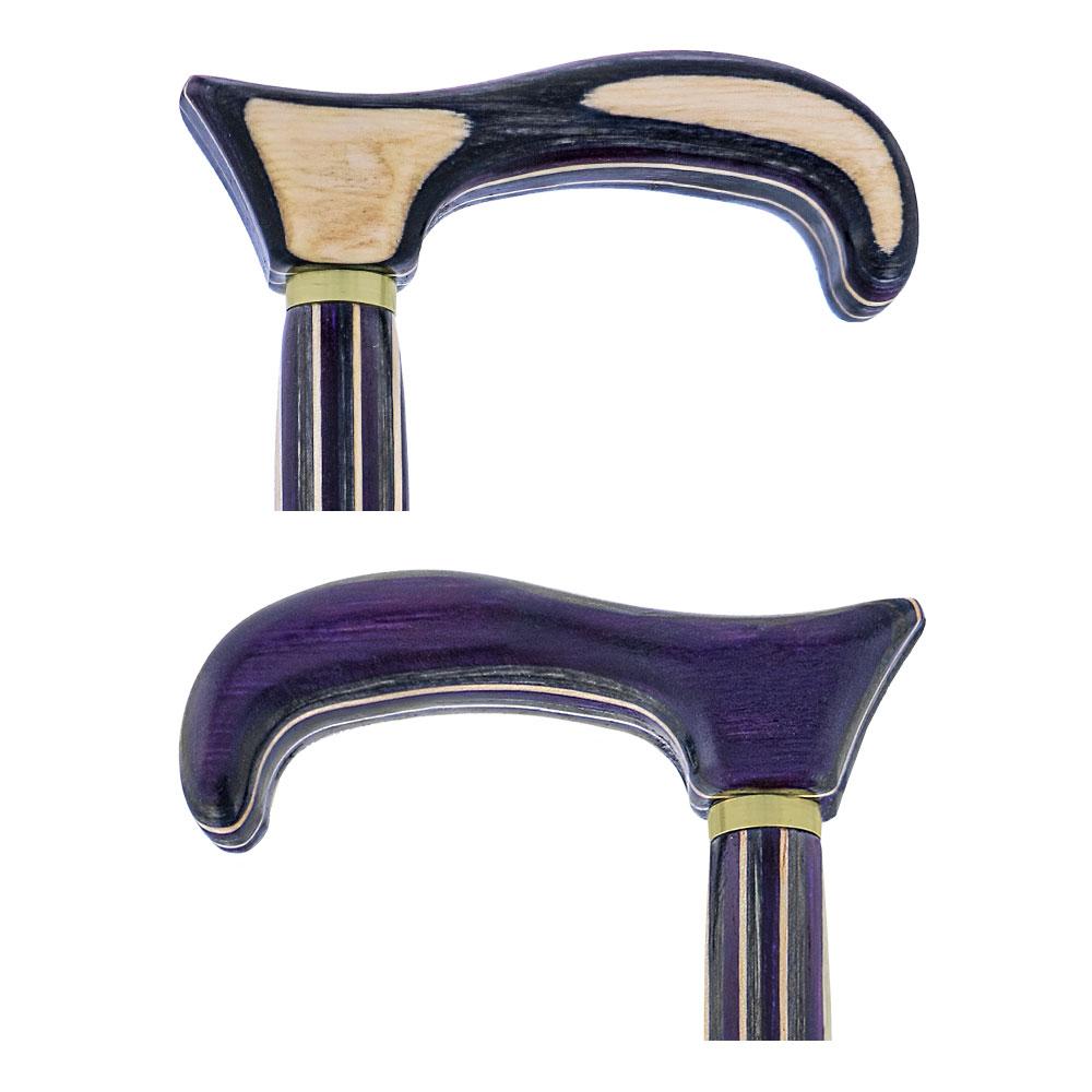 Highlander Purple Colortone Classic Rope Twist Derby Handle Walking Cane With laminate Birchwood Sha Wooden Colortone Walking Canes - Tophatter Daily Deals
