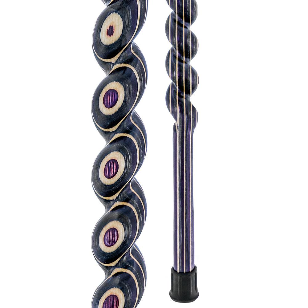 Highlander Purple Colortone Classic Rope Twist Derby Handle Walking Cane With laminate Birchwood Sha Wooden Colortone Walking Canes - Tophatter Daily Deals