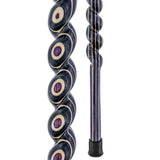 Highlander Purple Colortone Classic Rope Twist Derby Handle Walking Cane With laminate Birchwood Sha Wooden Colortone Walking Canes - Tophatter Daily Deals