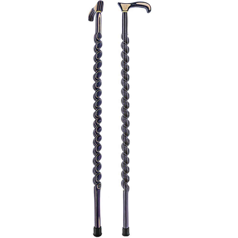 Highlander Purple Colortone Classic Rope Twist Derby Handle Walking Cane With laminate Birchwood Sha Wooden Colortone Walking Canes - Tophatter Daily Deals