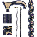 Highlander Purple Colortone Classic Rope Twist Derby Handle Walking Cane With laminate Birchwood Sha Wooden Colortone Walking Canes - Tophatter Daily Deals