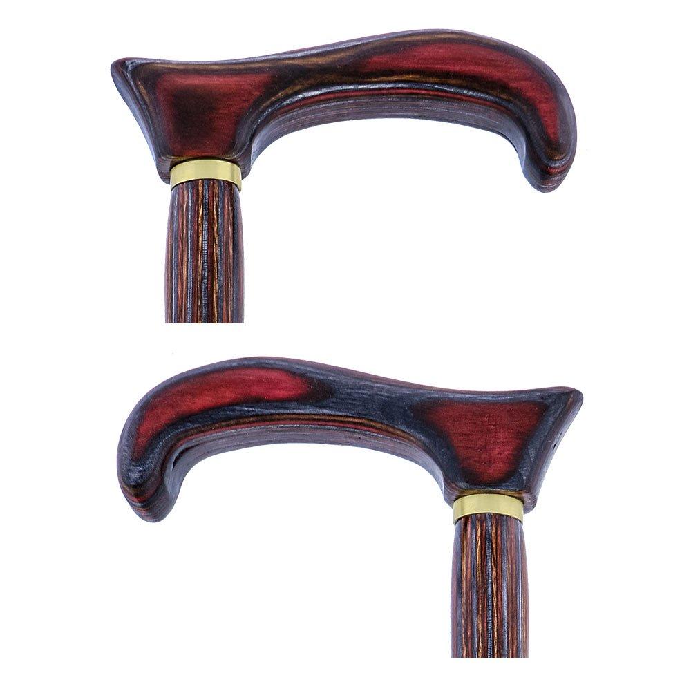 USA-Made Twisted Spiral Cane: Rustic Red Durable Laminate Wooden Colortone Walking Canes - Tophatter Daily Deals