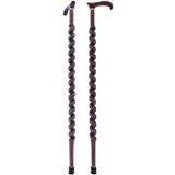 USA-Made Twisted Spiral Cane: Rustic Red Durable Laminate Wooden Colortone Walking Canes - Tophatter Daily Deals