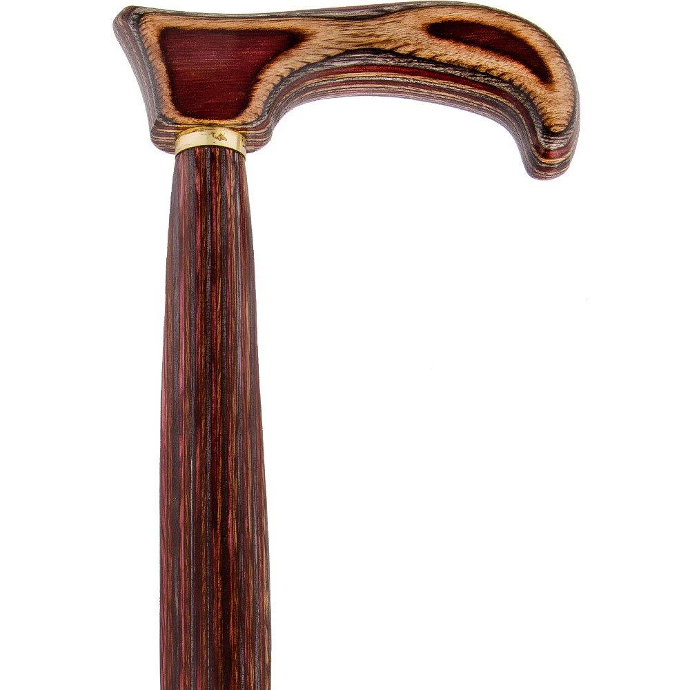 USA-Made Twisted Rustic Red Cane: Unique Colorwood Laminate Wooden Colortone Walking Canes - Tophatter Daily Deals