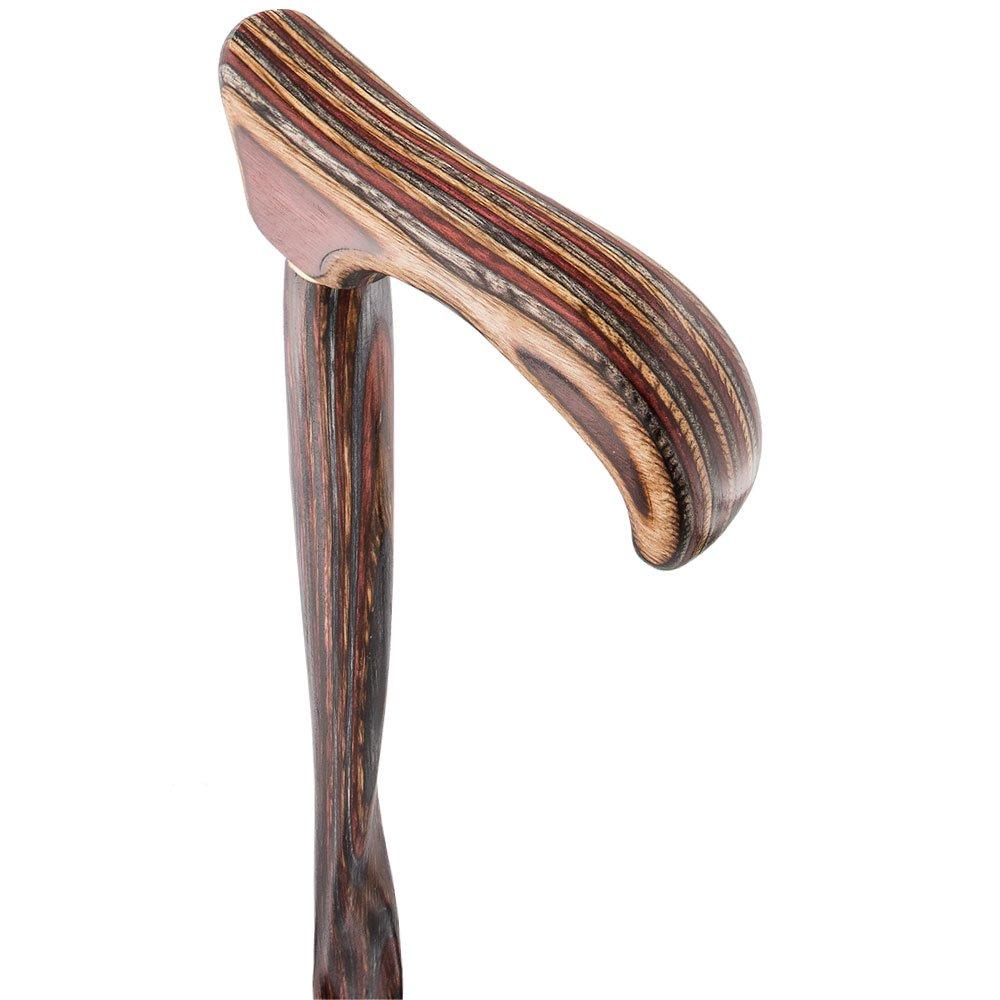 USA-Made Twisted Rustic Red Cane: Unique Colorwood Laminate Wooden Colortone Walking Canes - Tophatter Daily Deals