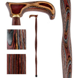 USA-Made Twisted Rustic Red Cane: Unique Colorwood Laminate Wooden Colortone Walking Canes - Tophatter Daily Deals
