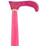 USA-Made Twisted Chic Pink Cane: Vibrant Colorwood Laminate Wooden Colortone Walking Canes - Tophatter Daily Deals