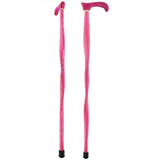 USA-Made Twisted Chic Pink Cane: Vibrant Colorwood Laminate Wooden Colortone Walking Canes - Tophatter Daily Deals