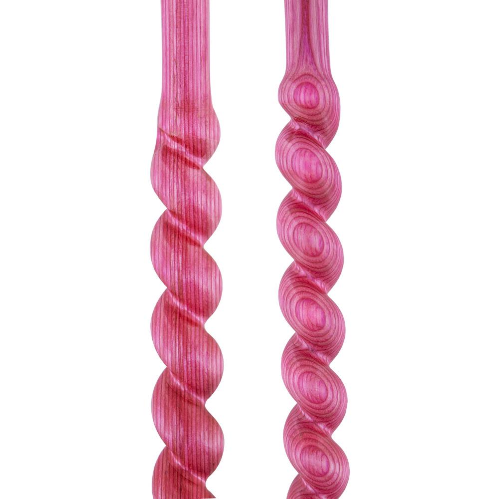 USA-Made Twisted Spiral Cane: Pink Vibrant Colorwood Laminate Wooden Colortone Walking Canes - Tophatter Daily Deals