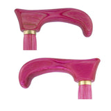 USA-Made Twisted Spiral Cane: Pink Vibrant Colorwood Laminate Wooden Colortone Walking Canes - Tophatter Daily Deals