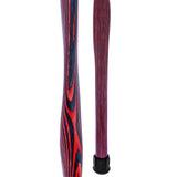USA-Made Twisted Red-Black Cane: Vibrant Colorwood Birchwood Wooden Colortone Walking Canes - Tophatter Daily Deals