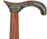 USA-Made: Twisted Gunstock Black & Brown: Colorwood Laminate Wooden Colortone Walking Canes - Tophatter Daily Deals