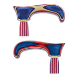USA-Made Patriotic Twisted Spiral Cane: Red, White & Blue Wooden Colortone Walking Canes - Tophatter Daily Deals