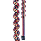 USA-Made Patriotic Twisted Spiral Cane: Red, White & Blue Wooden Colortone Walking Canes - Tophatter Daily Deals